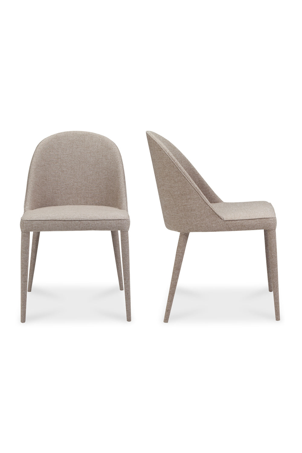 Modern European furniture - Gray Fabric Dining Chairs (2) - www.oroa.com