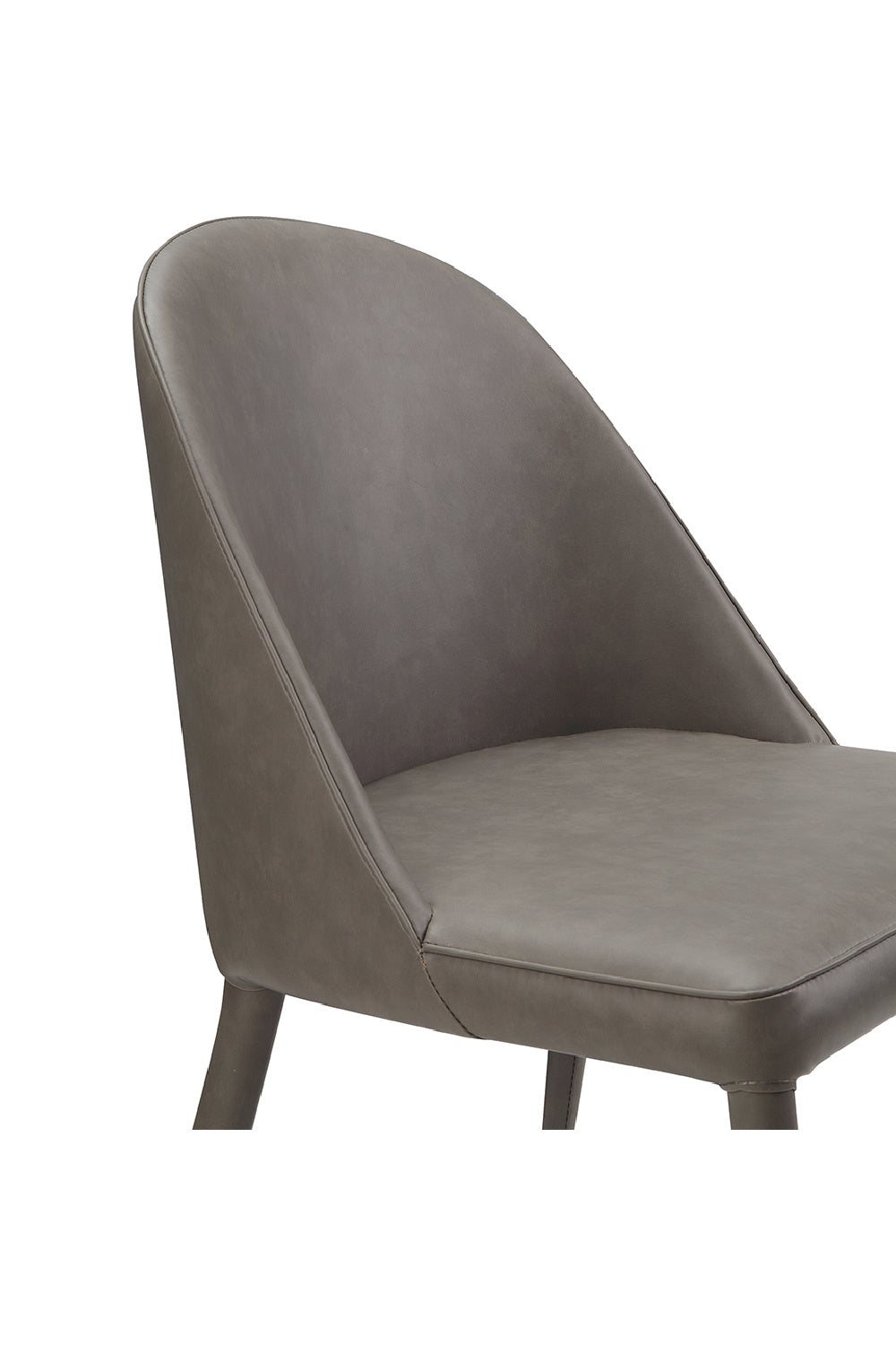 Modern European furniture - Gray Vegan Leather Dining Chairs (2) - www.oroa.com