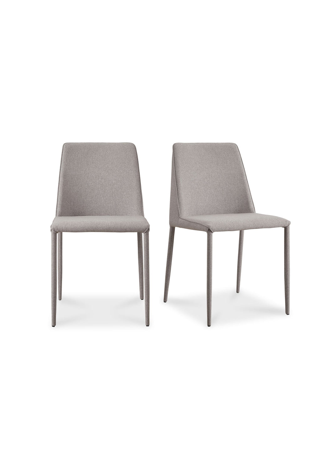 Modern European furniture - Gray Fabric Dining Chairs (2) - www.oroa.com