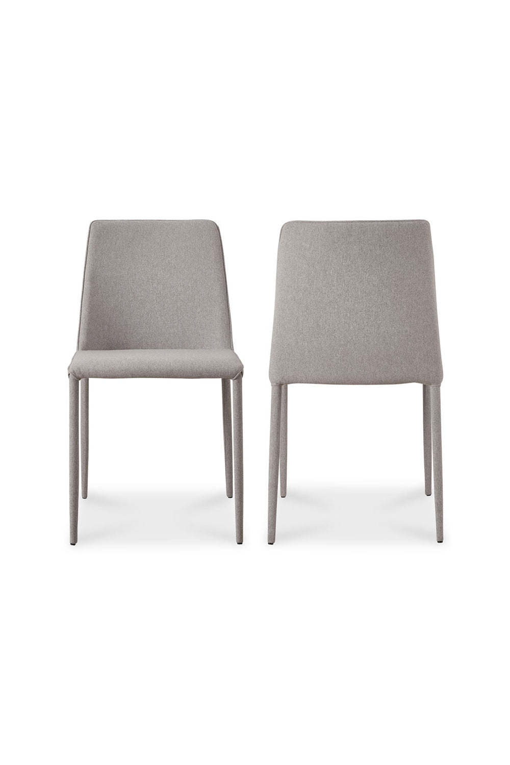 Modern European furniture - Gray Fabric Dining Chairs (2) - www.oroa.com