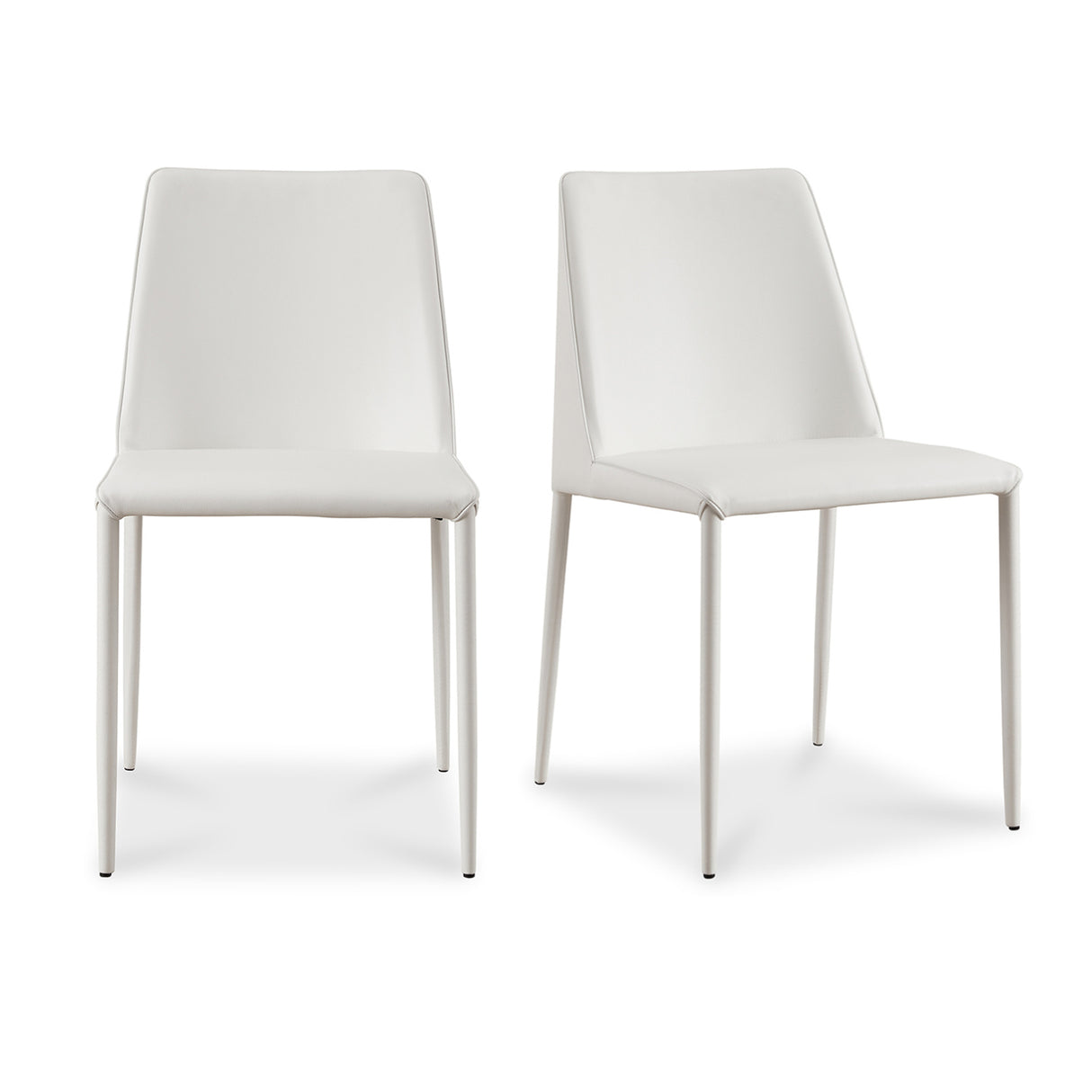 Modern European furniture - Minimalist Vegan Leather Dining Chairs (2) - www.oroa.com | Oroa.com