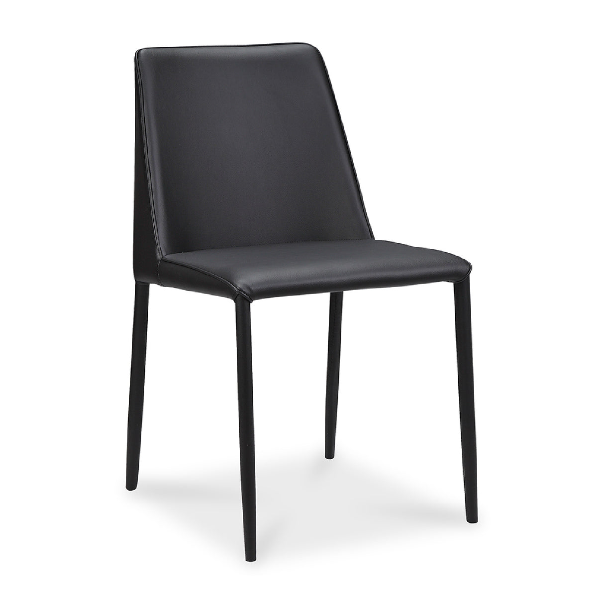 Modern European furniture - Minimalist Vegan Leather Dining Chairs (2) - www.oroa.com | Oroa.com