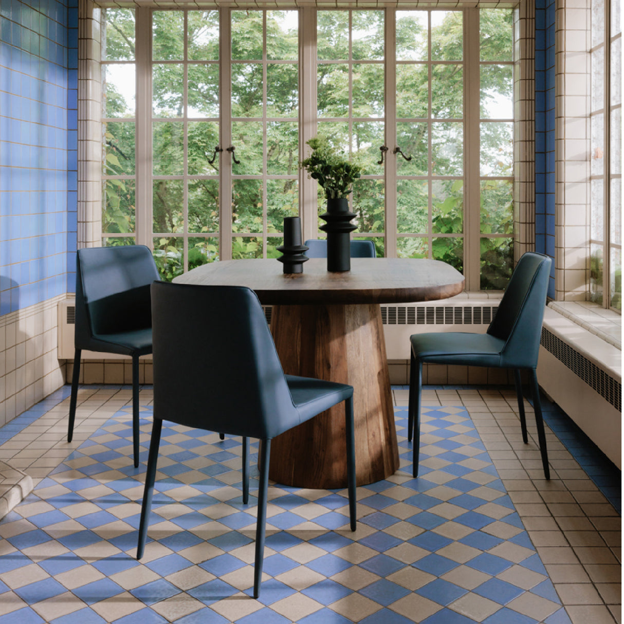 Modern European furniture - Minimalist Vegan Leather Dining Chairs (2) - www.oroa.com | Oroa.com