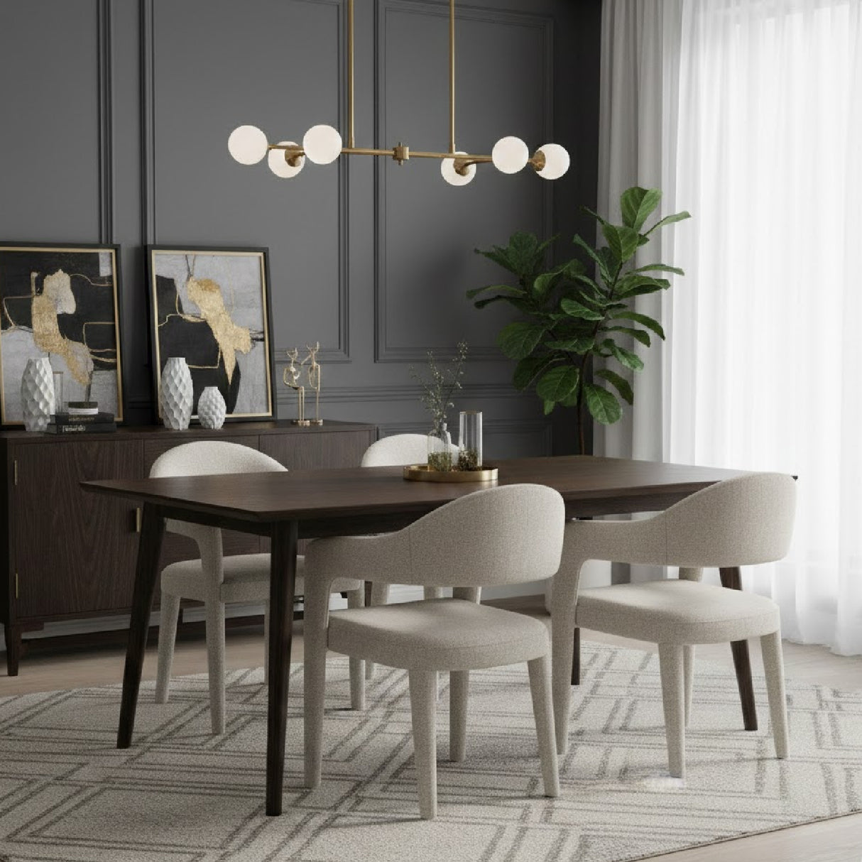 Modern European furniture - Upholstered Open-Back Dining Chair - www.oroa.com | Oroa.com