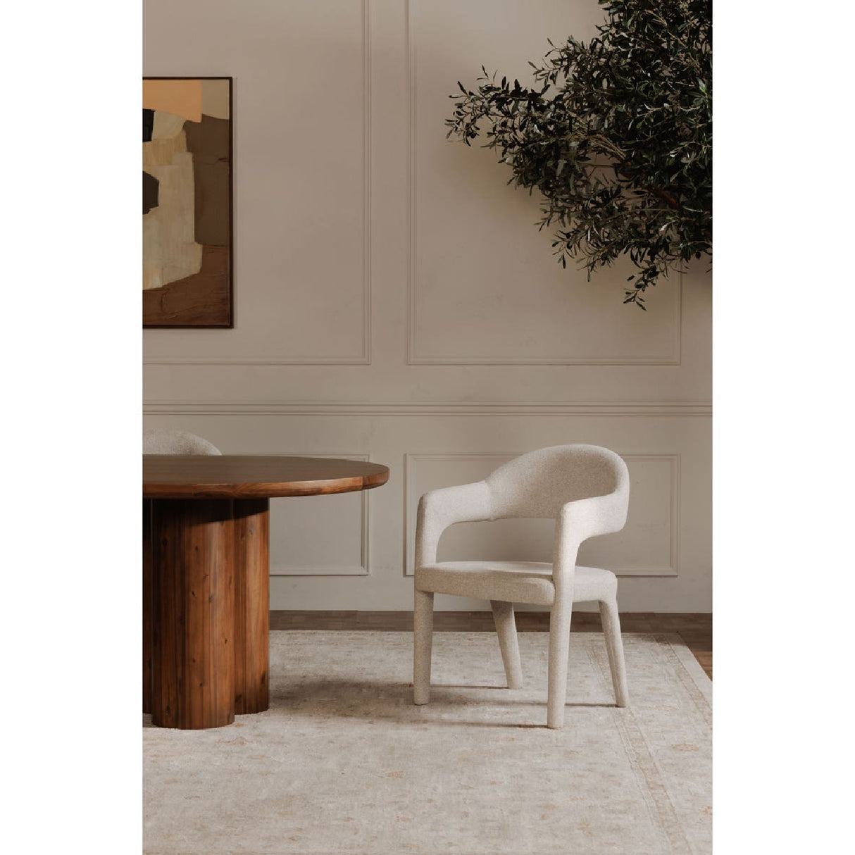 Modern European furniture - Upholstered Open-Back Dining Chair - www.oroa.com | Oroa.com