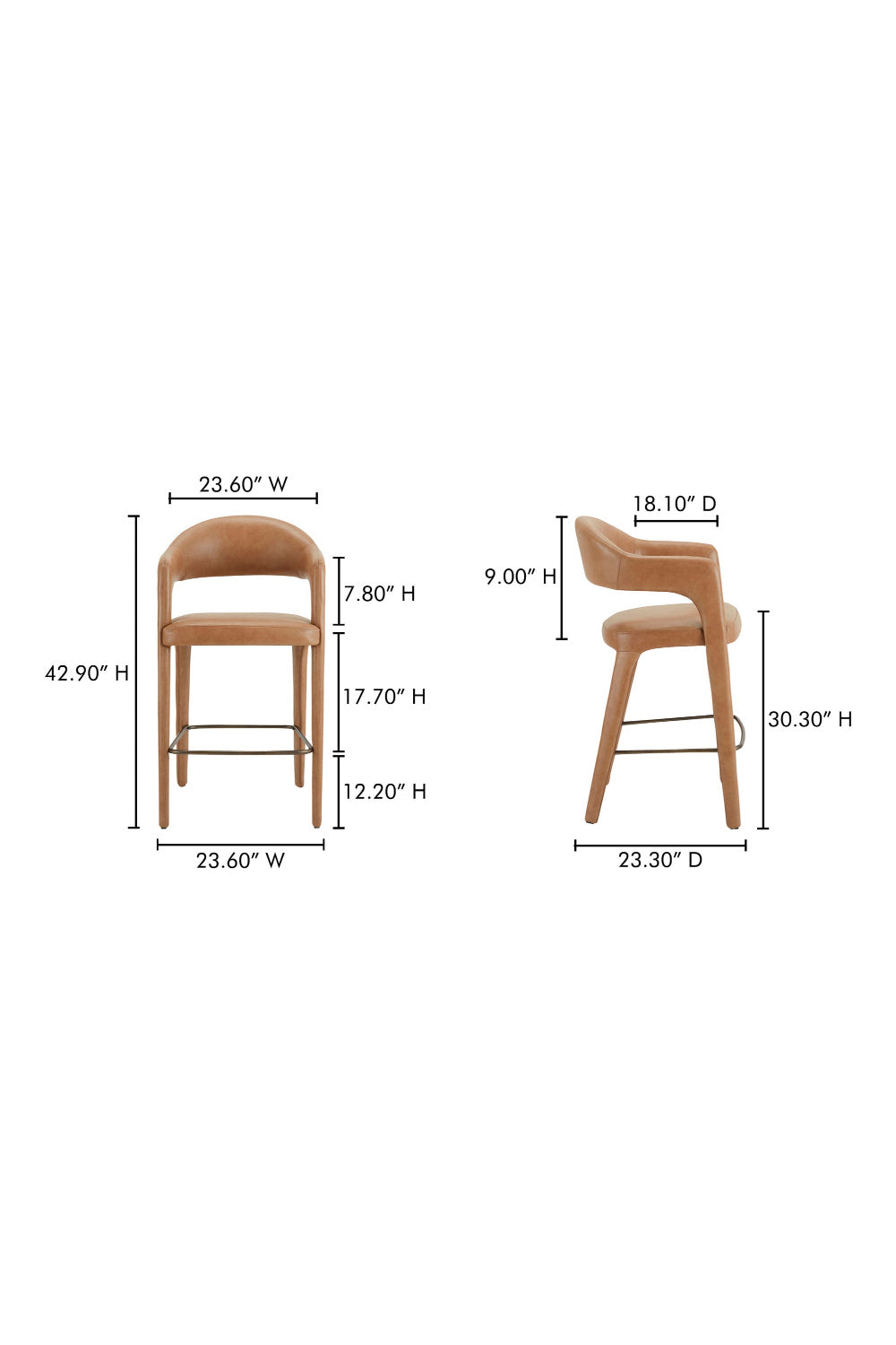 Modern European furniture - Open Barrel-Back Bar Stool - www.oroa.com | Oroa.com