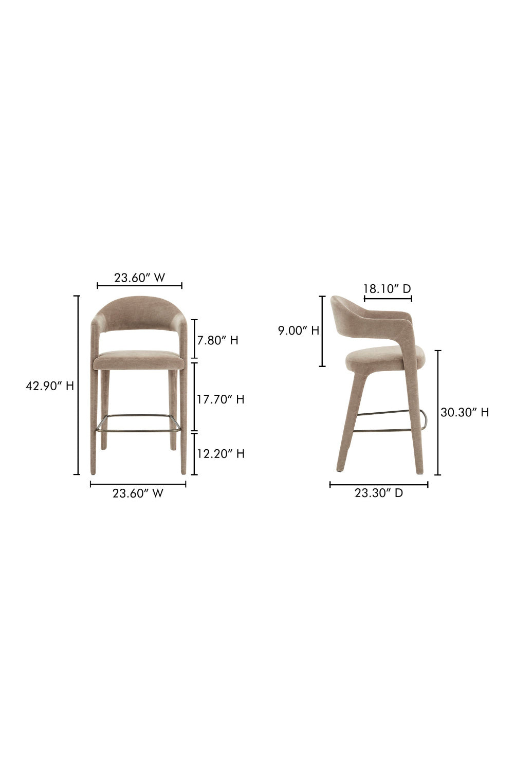 Modern European furniture - Open Barrel-Back Bar Stool - www.oroa.com | Oroa.com