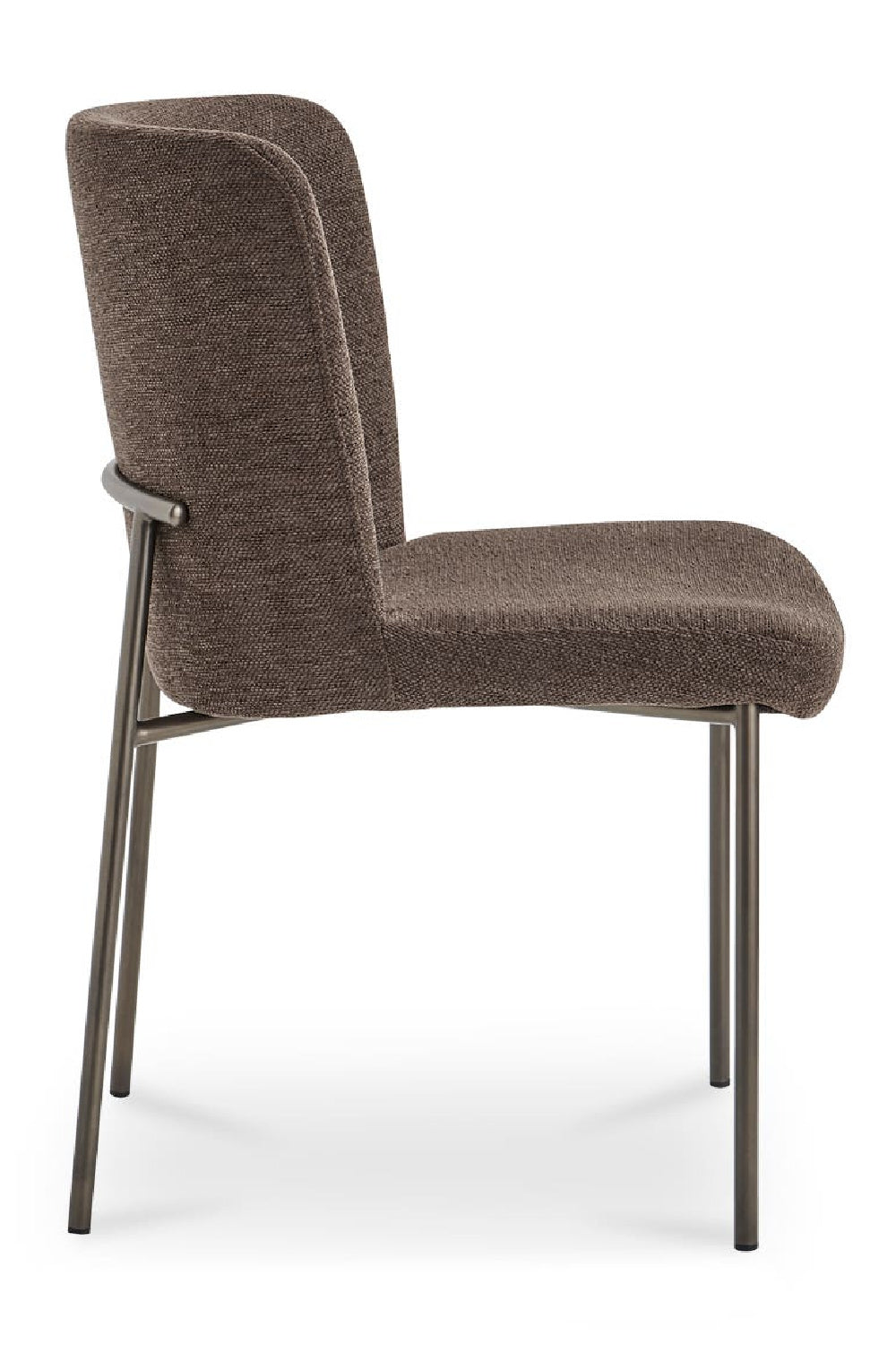 Modern European furniture - Blackened Bronze Frame Dining Chairs (2) - www.oroa.com | Oroa.com