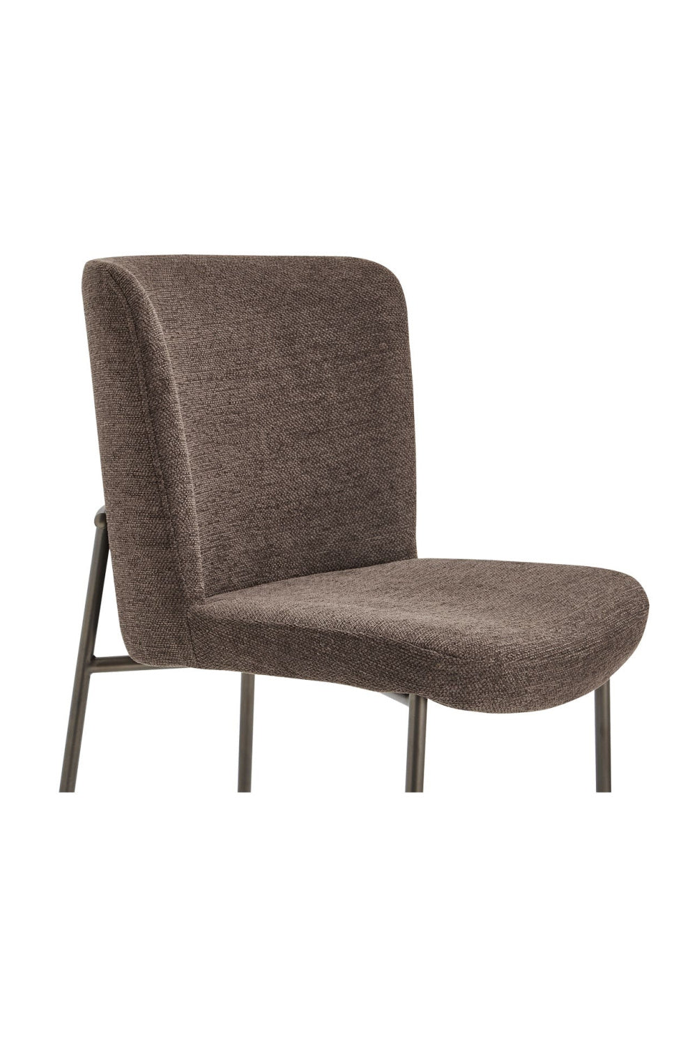 Modern European furniture - Blackened Bronze Frame Dining Chairs (2) - www.oroa.com | Oroa.com