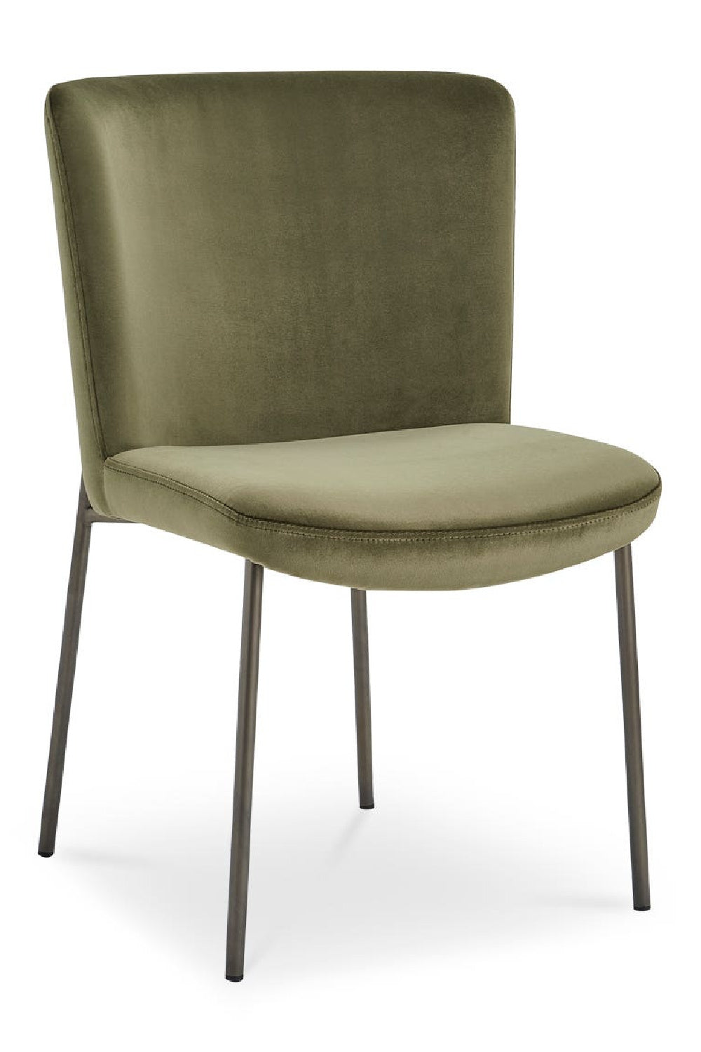 Modern European furniture - Blackened Bronze Frame Dining Chairs (2) - www.oroa.com | Oroa.com