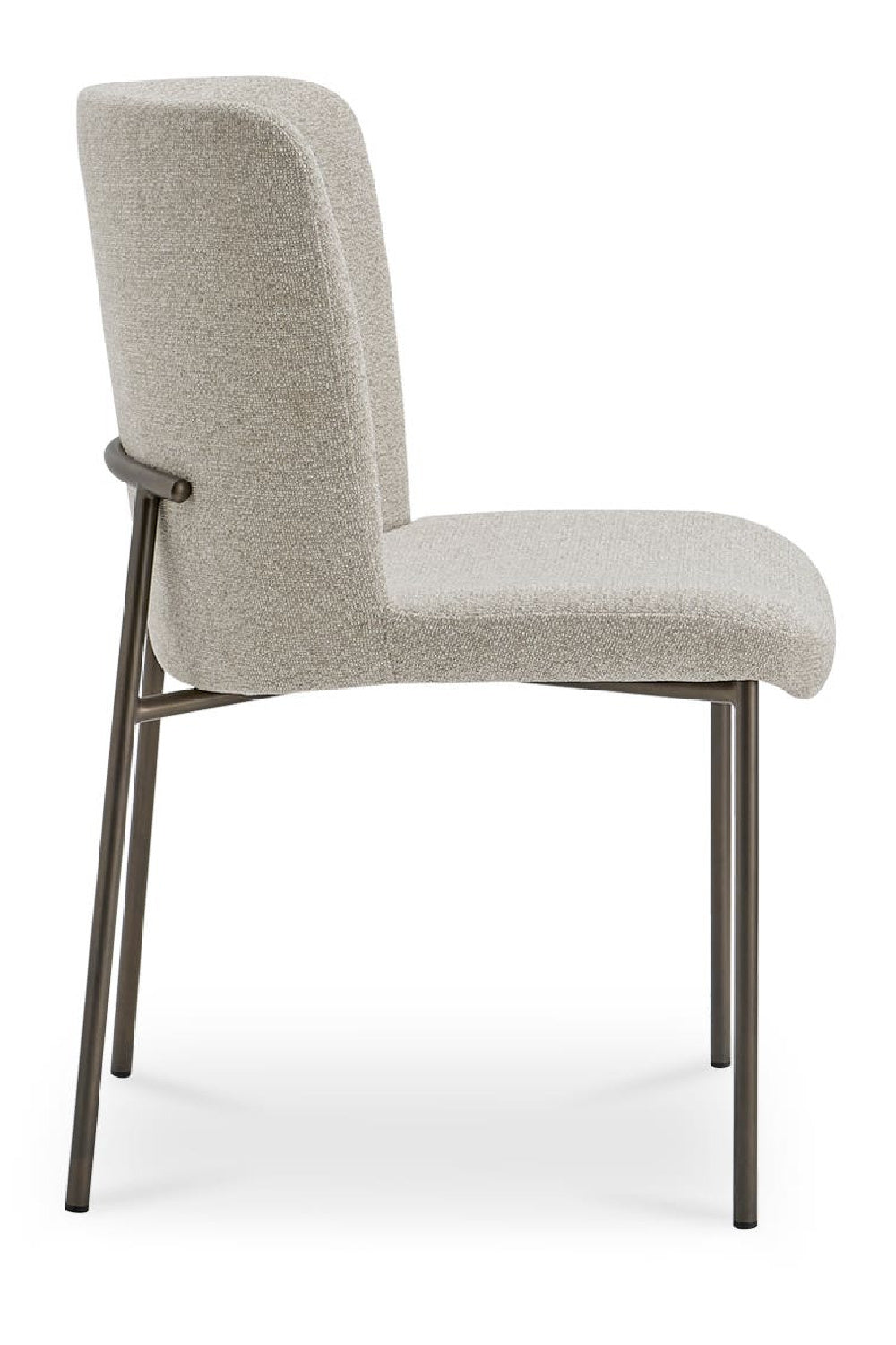 Modern European furniture - Blackened Bronze Frame Dining Chairs (2) - www.oroa.com | Oroa.com