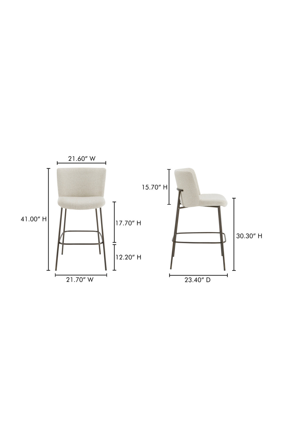 Thin Metal Frame Bar Stool | Novi Living Early | Oroa.com