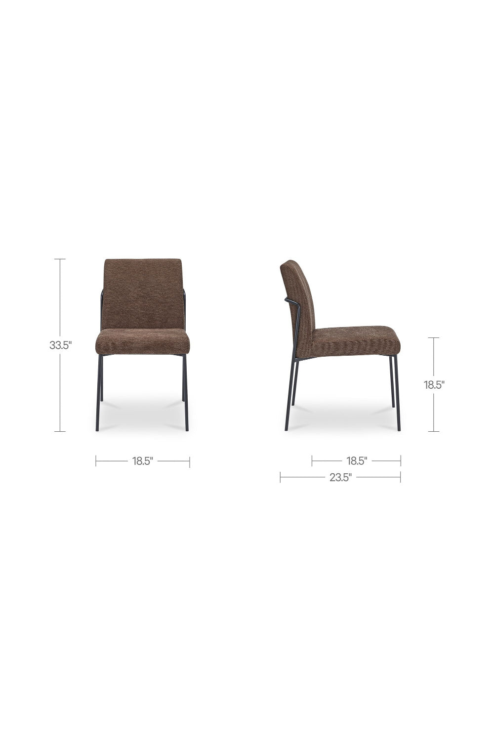 Modern European furniture - Minimalist Padded Dining Chairs (2) - www.oroa.com | Oroa.com