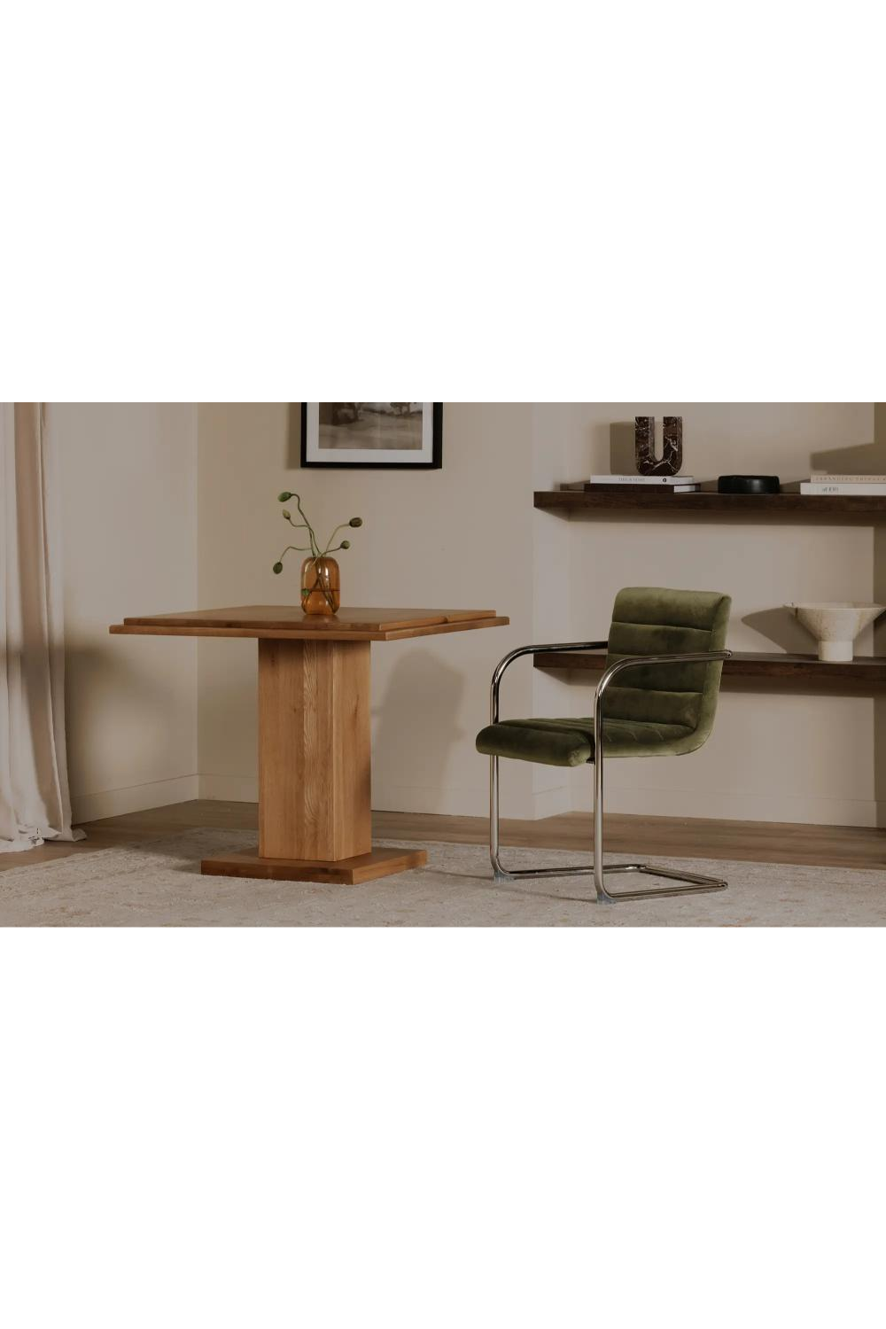 Modern European furniture - Channeled Cantilever Dining Chairs (2) - www.oroa.com | Oroa.com