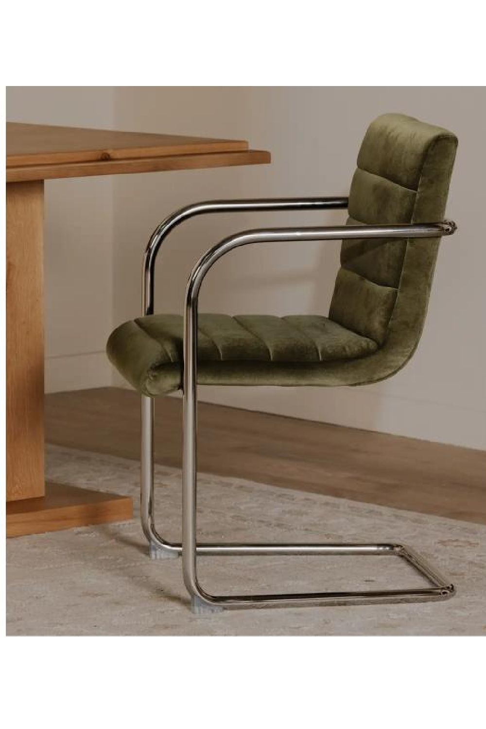 Modern European furniture - Channeled Cantilever Dining Chairs (2) - www.oroa.com | Oroa.com
