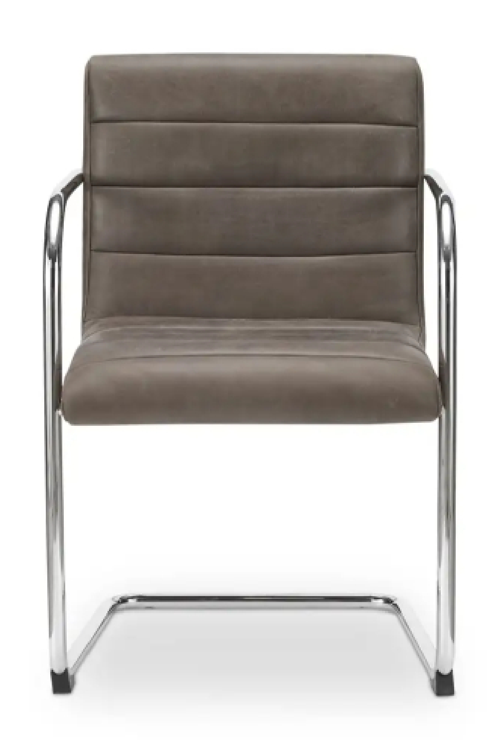 Modern European furniture - Cantilevered Brown Leather Dining Chairs (2) - www.oroa.com | Oroa.com