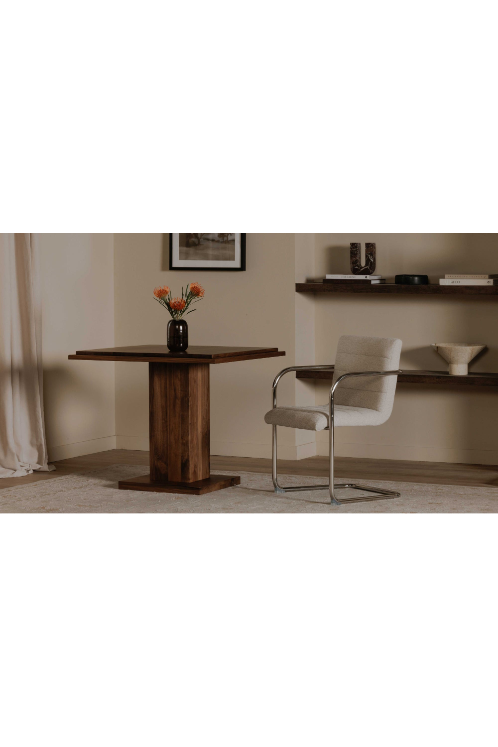 Modern European furniture - Channeled Cantilever Dining Chairs (2) - www.oroa.com | Oroa.com