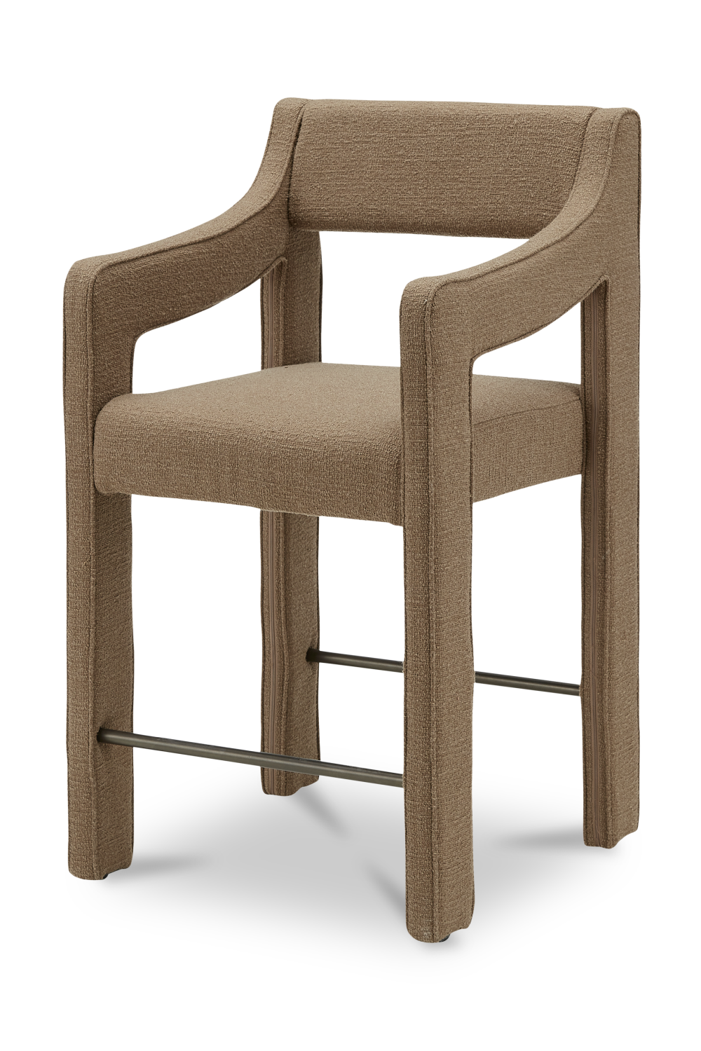 Upholstered Sloped-Arm Counter Stool | Novi Living Elise | Oroa.com