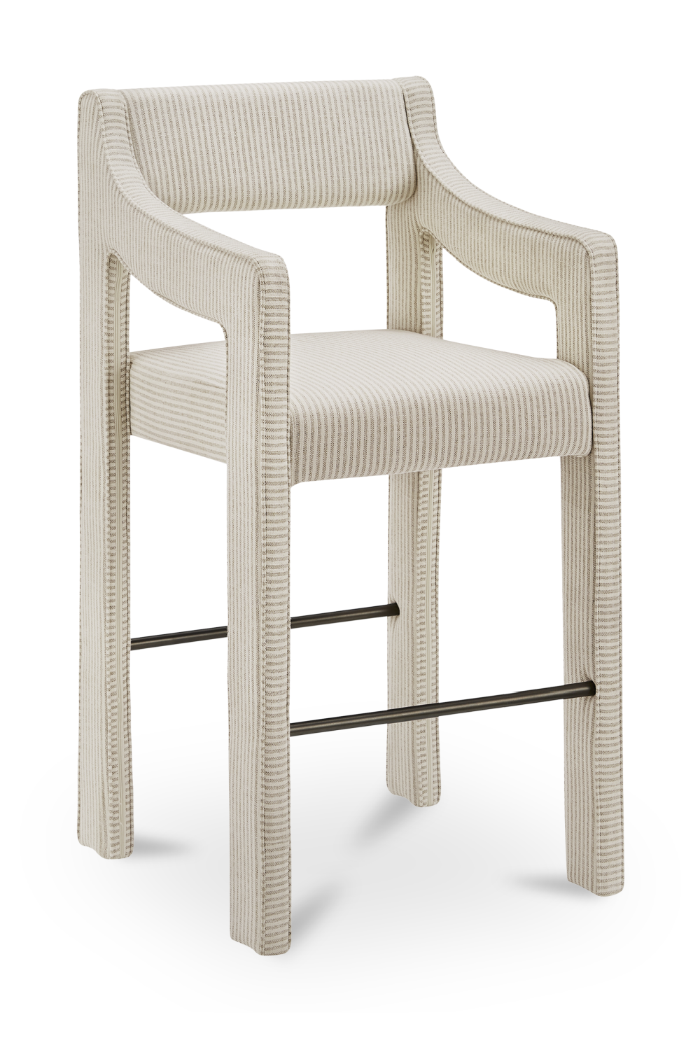 Upholstered Sloped-Arm Counter Stool | Oroa.com