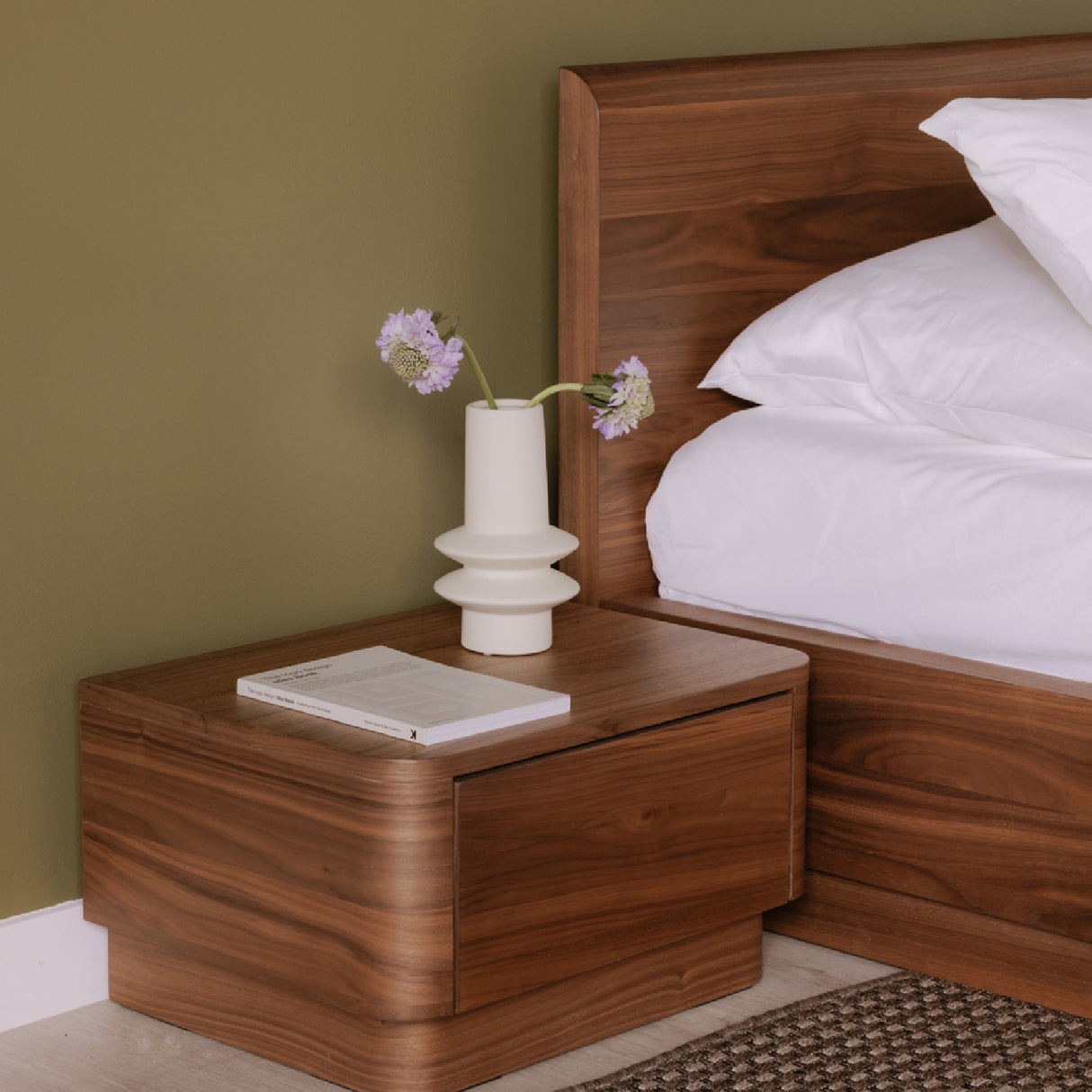 Modern European furniture - 1-Drawer Wooden Nightstand S - www.oroa.com | Oroa.com