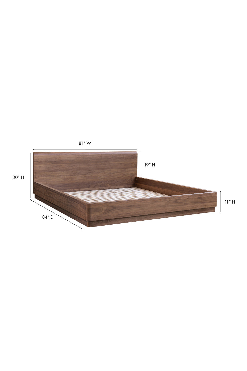 Modern European furniture - Walnut Veneer Bed - www.oroa.com | Oroa.com
