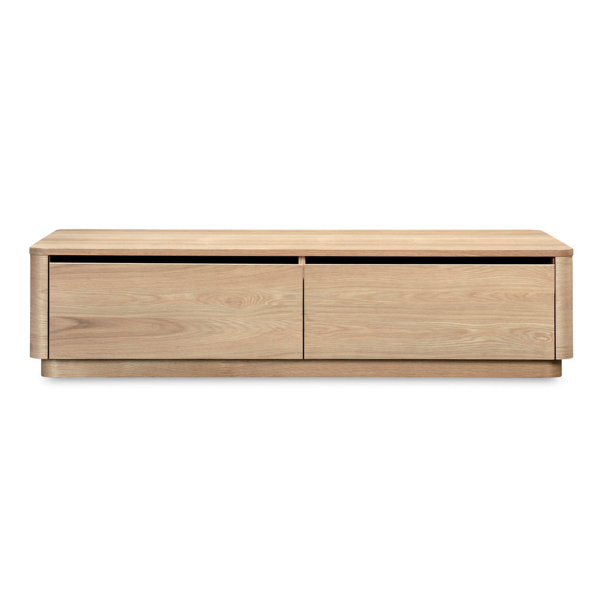 2-Drawer Wooden Coffee Table | Novi Living Round Off | Oroa.com