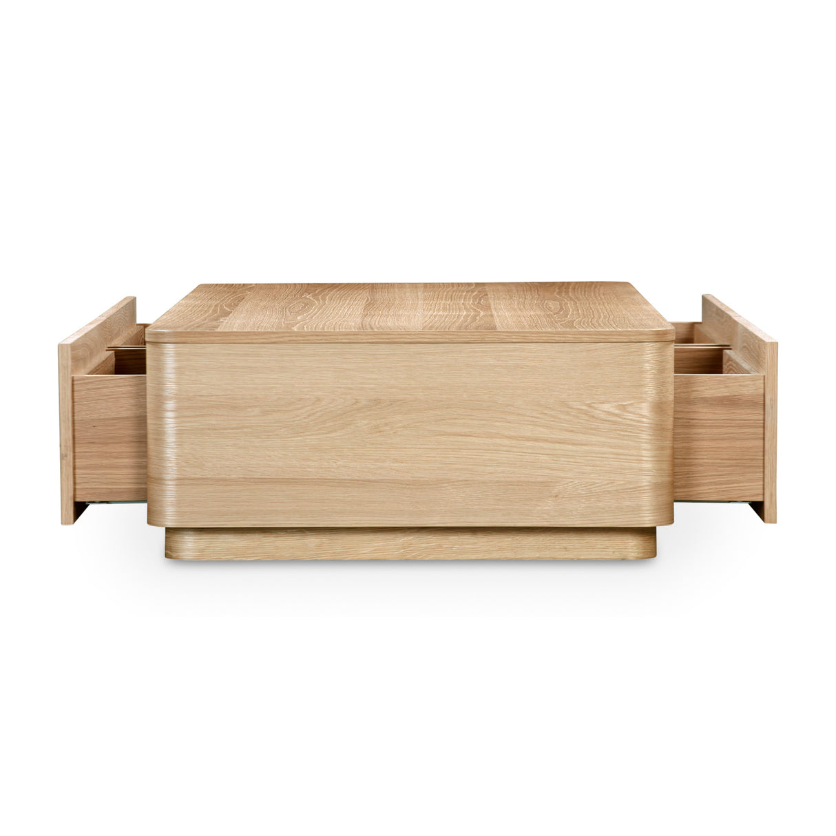 2-Drawer Wooden Coffee Table | Novi Living Round Off | Oroa.com