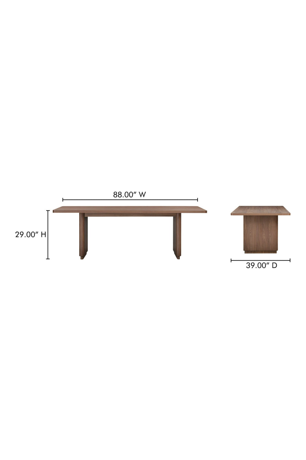Modern European furniture - Rectangular Oak Dining Table - www.oroa.com | Oroa.com