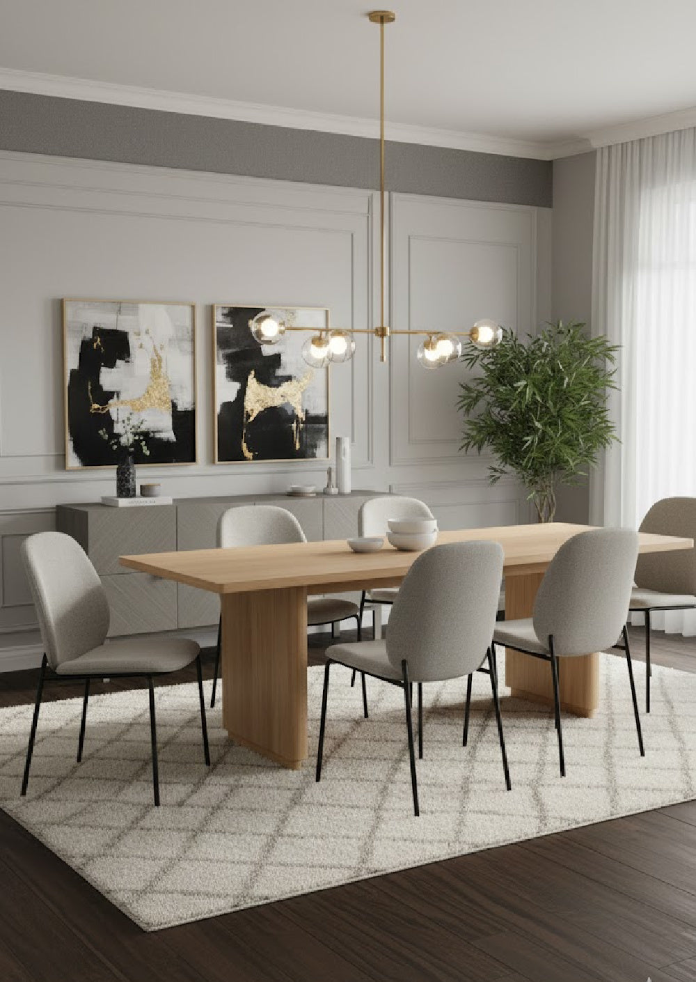Modern European furniture - Rectangular Oak Dining Table - www.oroa.com | Oroa.com