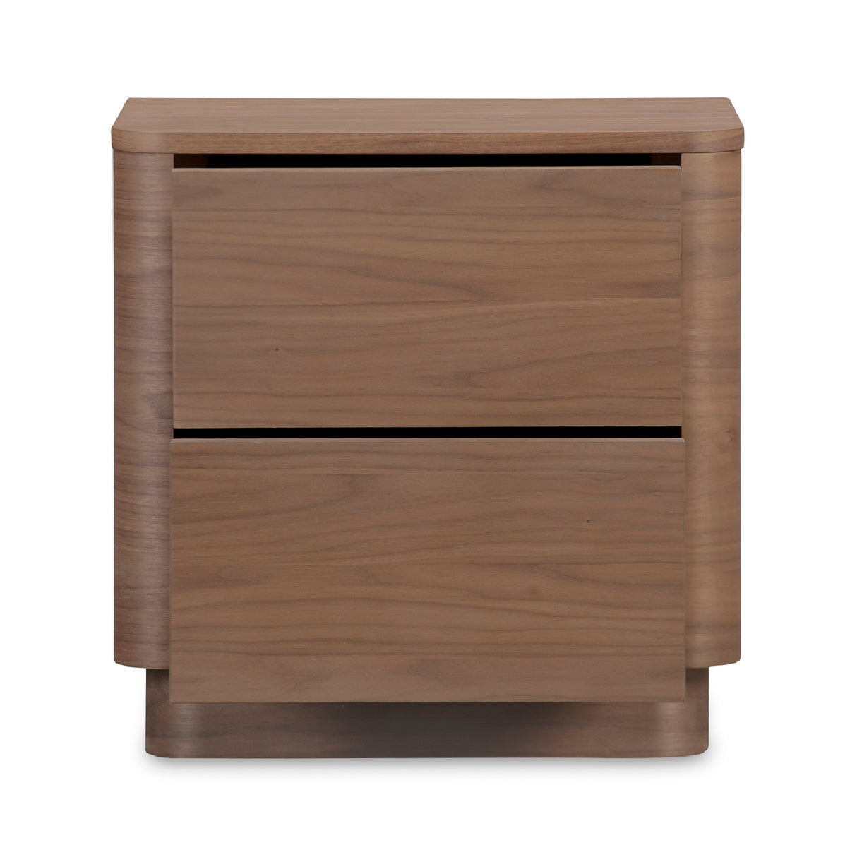 2-Drawer Wooden Tall Nightstand | Novi Living Round Off | Oroa.com