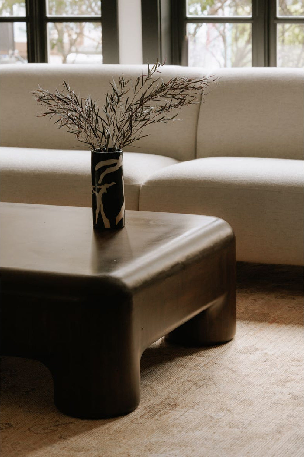 Modern European furniture - Brown Acacia Coffee Table - www.oroa.com