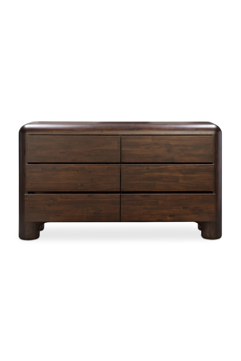Modern European furniture - Brown Acacia 6-Drawer Dresser - www.oroa.com | Oroa.com