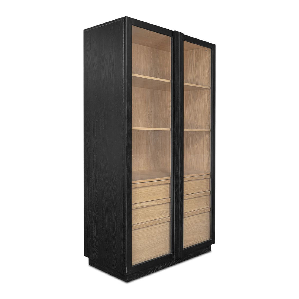 Modern European furniture - Black Solid Ash Tall Cabinet - www.oroa.com