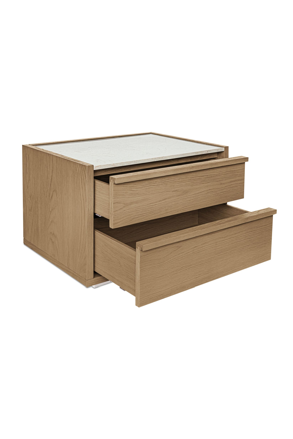 Modern European furniture - 2-Drawer Solid Oak Nightstand - www.oroa.com | Oroa.com