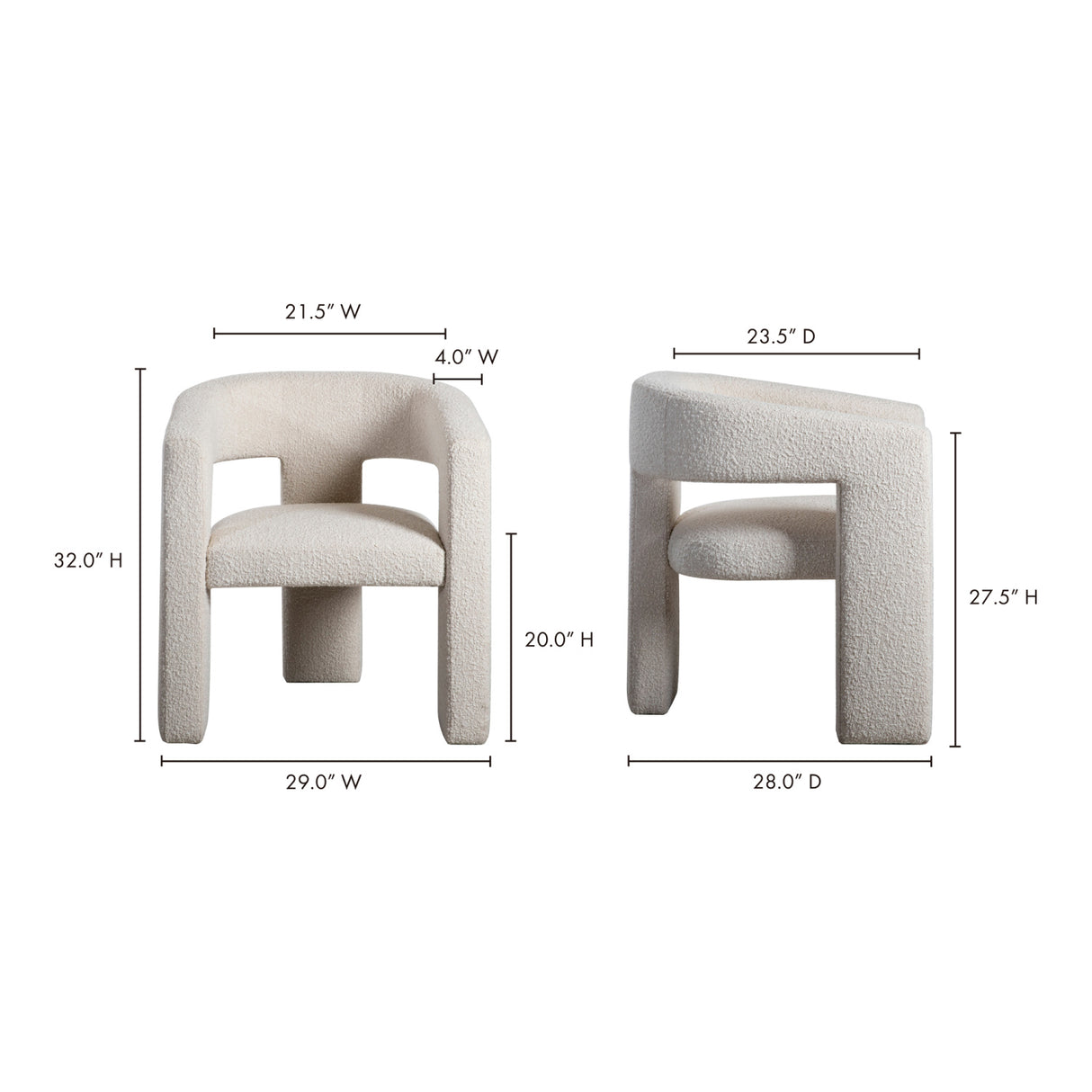 Modern European furniture - Modern 3-Legged Dining Chair - www.oroa.com | Oroa.com