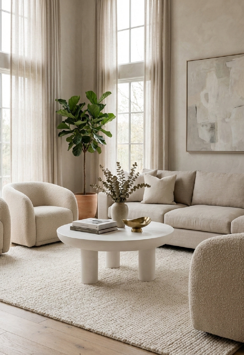 Modern European furniture - Indoor/Outdoor Concrete Coffee Table - www.oroa.com