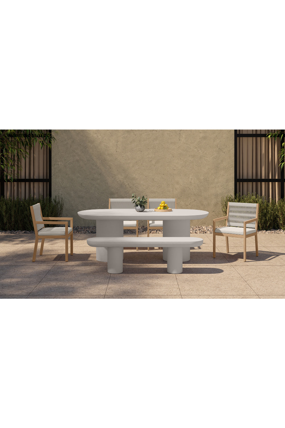 Modern European furniture - Indoor/Outdoor Concrete Bench - www.oroa.com | Oroa.com