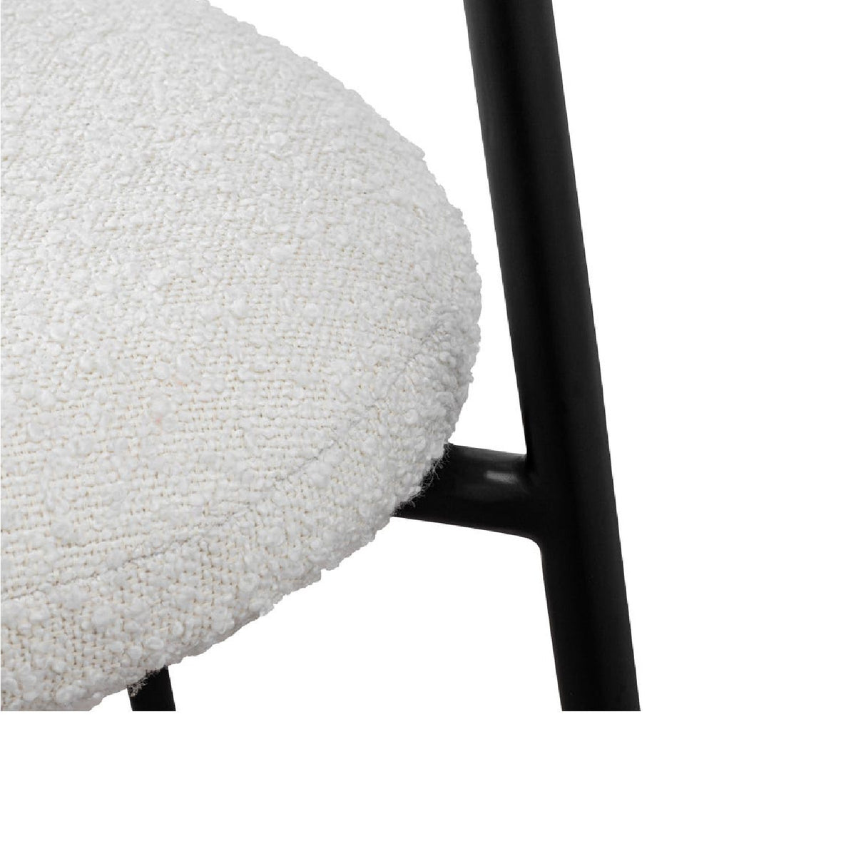 Modern European furniture - White Boucle Dining Chair (2) - www.oroa.com | Oroa.com