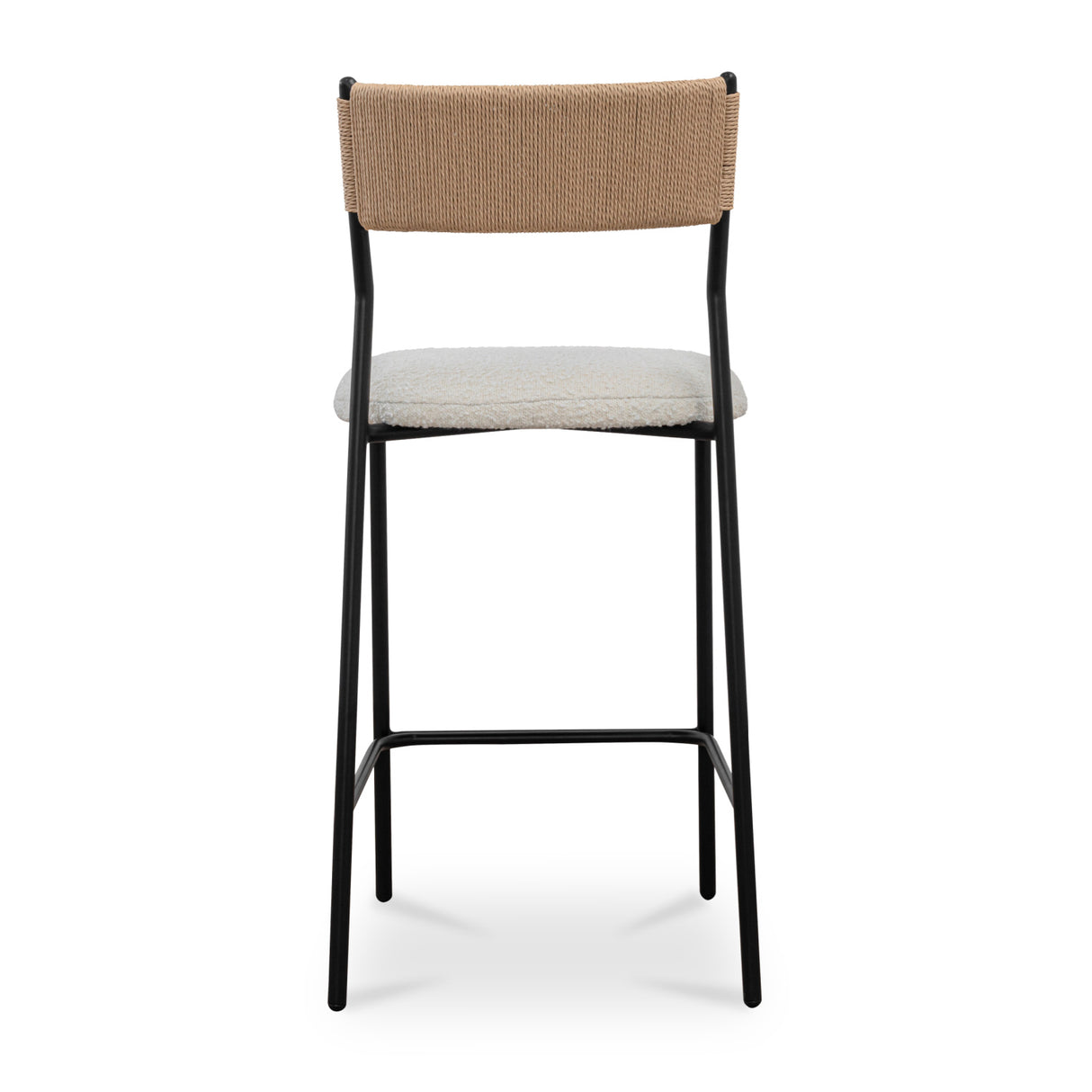 Modern European furniture - White Boucle Seat Counter Stool - www.oroa.com