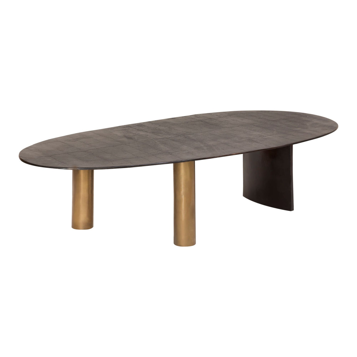Modern European furniture - Oval Aluminum Coffee Table - www.oroa.com
