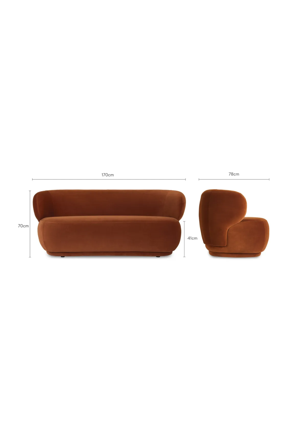 Curved Back 2-Seater Sofa | NV Gallery Giulia | Oroa.com