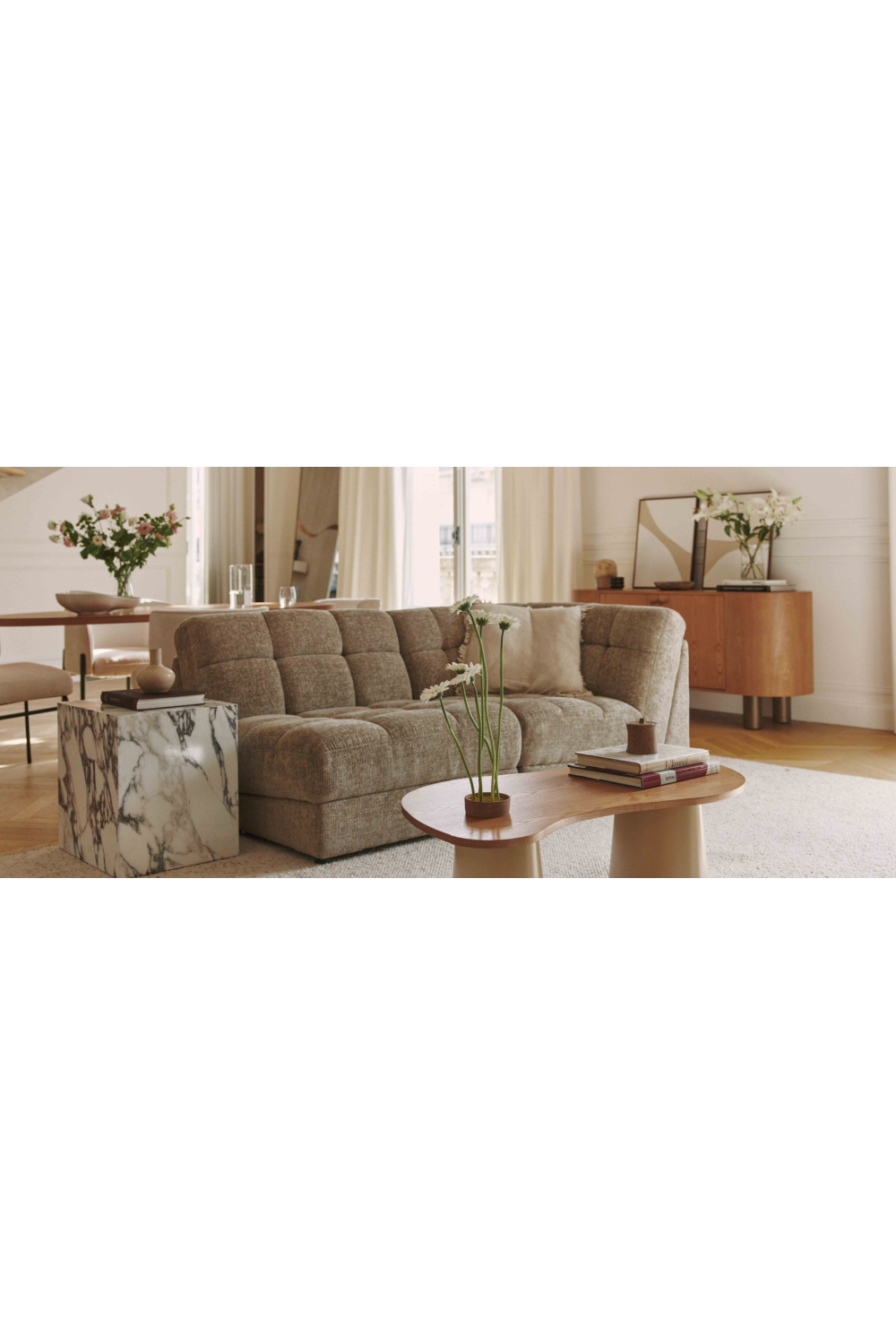 Taupe Tweed Modular Sofa | NV Gallery Paul | Oroa.com