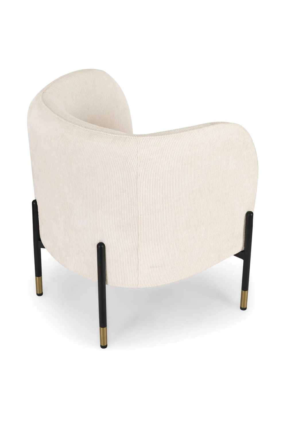 Cream Tweed Curved Accent Chair | NV Gallery Chuck | Oroa.com