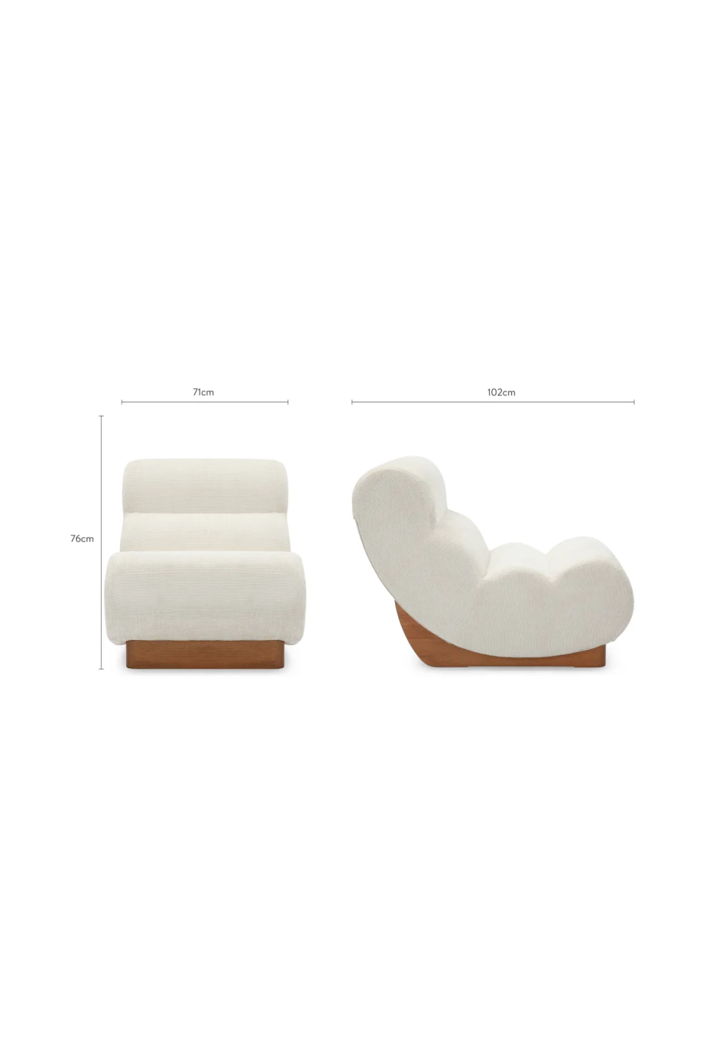 Scalloped Modular Lounge Chair | NV Gallery Cozy | Oroa.com