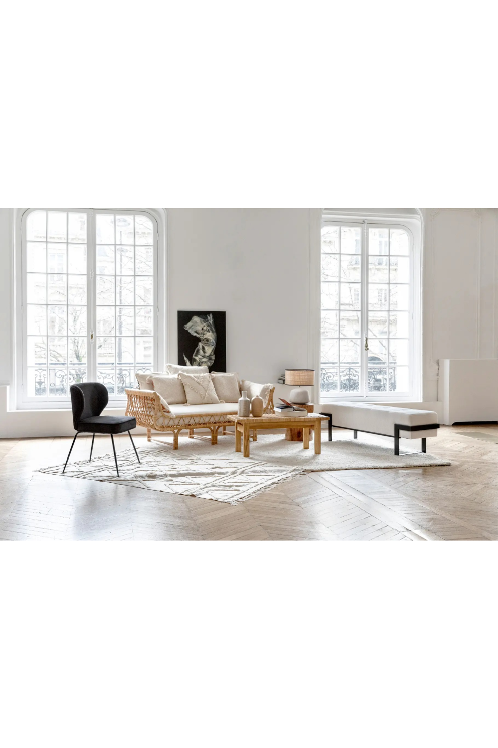 Metal Framed Padded Bench | NV Gallery Vertigo | Oroa.com