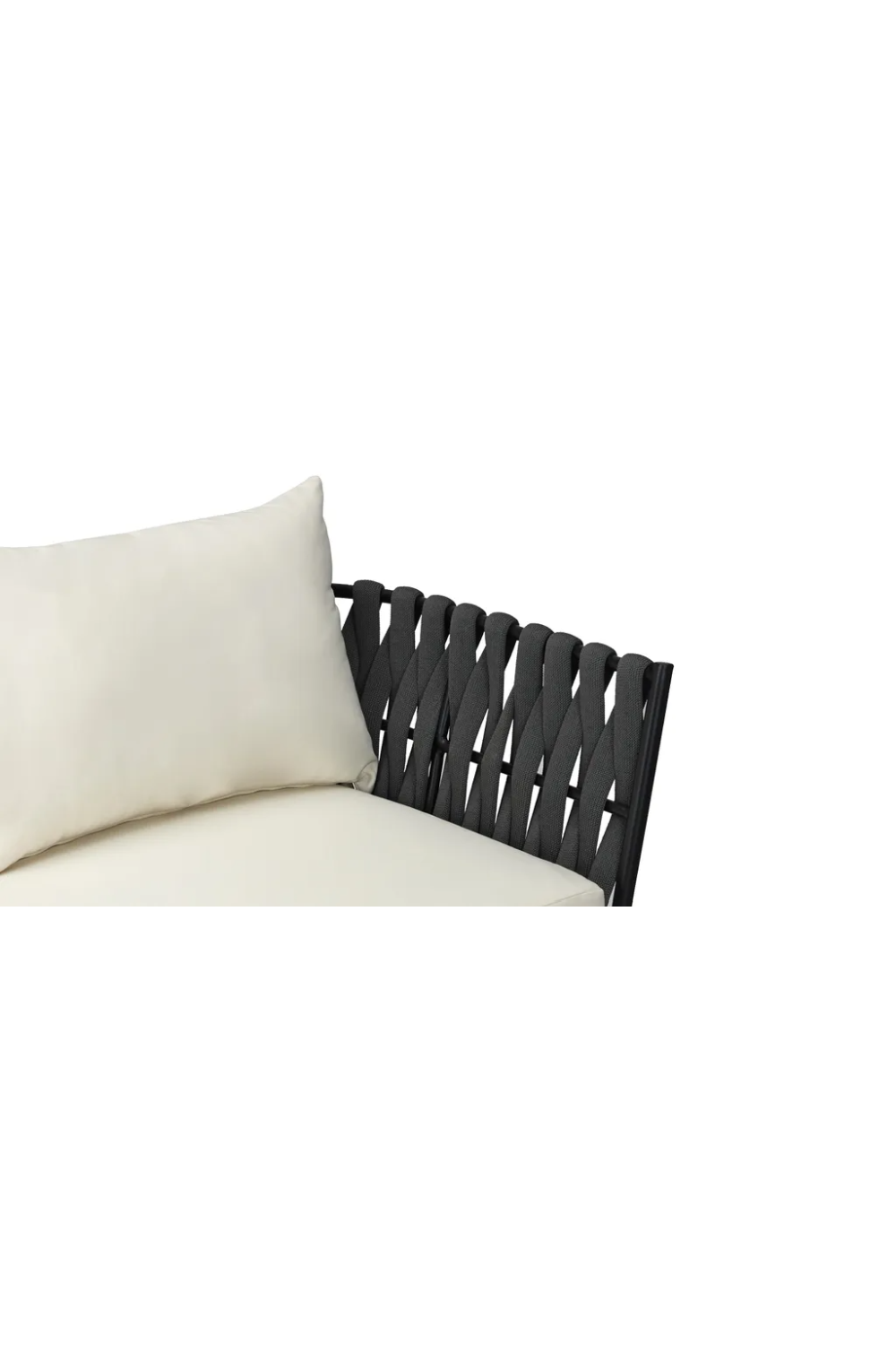Black Rope 3-Seater Outdoor Sofa | NV Gallery Hamptons | Oroa.com