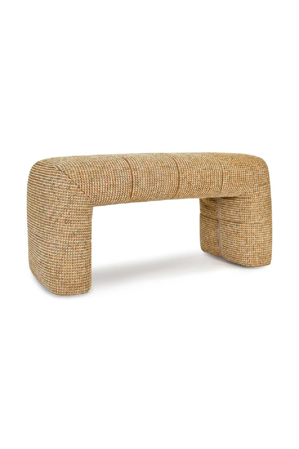 Yellow Tweed Upholstered Bench | NV Gallery Meeko | Oroa.com