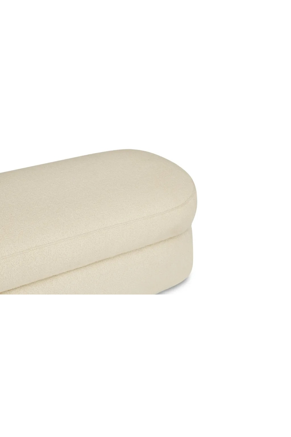 White Bouclé Bench | NV Gallery Mosso | Oroa.com