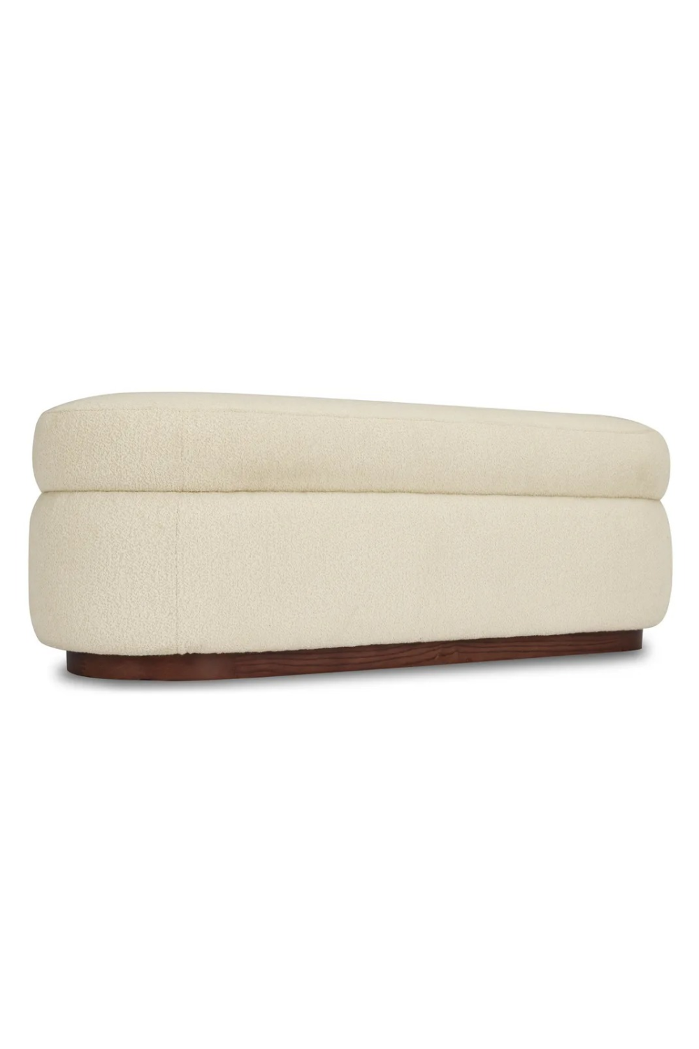 White Bouclé Bench | NV Gallery Mosso | Oroa.com