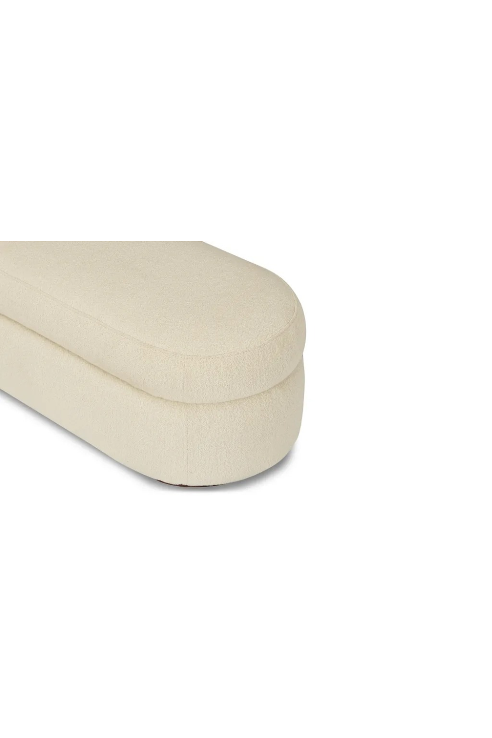 White Bouclé Bench | NV Gallery Mosso | Oroa.com